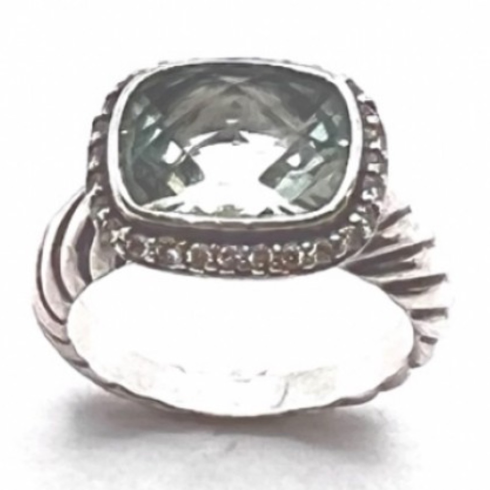 David Yurman Diamond Prasiolite Sterling Silver Ca - Picture 3 of 4